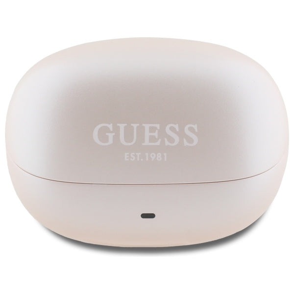 Guess Bluetooth Headphones GUTWST88MCTGP TWS + Docking Station Pink Capsule Printed Logo