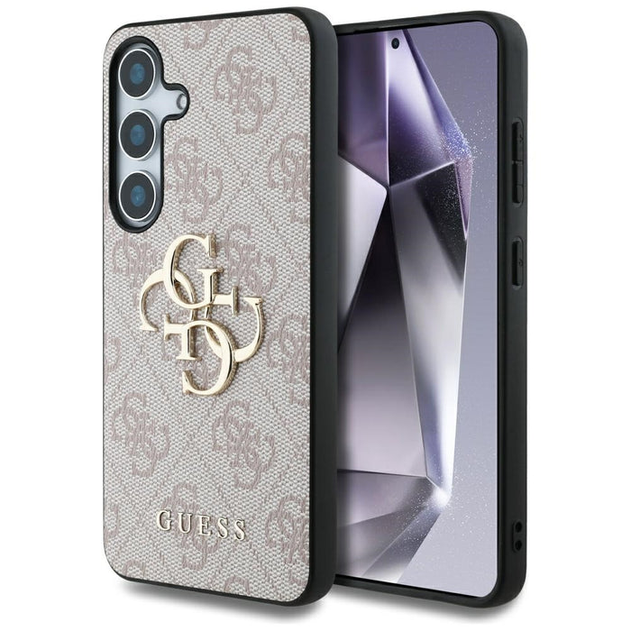 Guess Big 4G Logo Classic Logo Case for Samsung Galaxy S25 Plus Pink