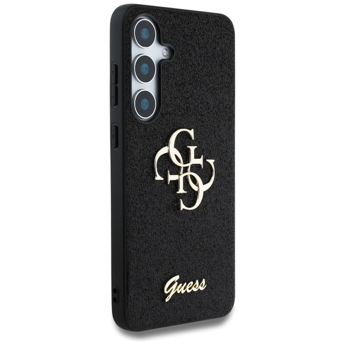 Guess Fixed Glitter Big 4G Metal Logo case for Samsung Galaxy S25 black