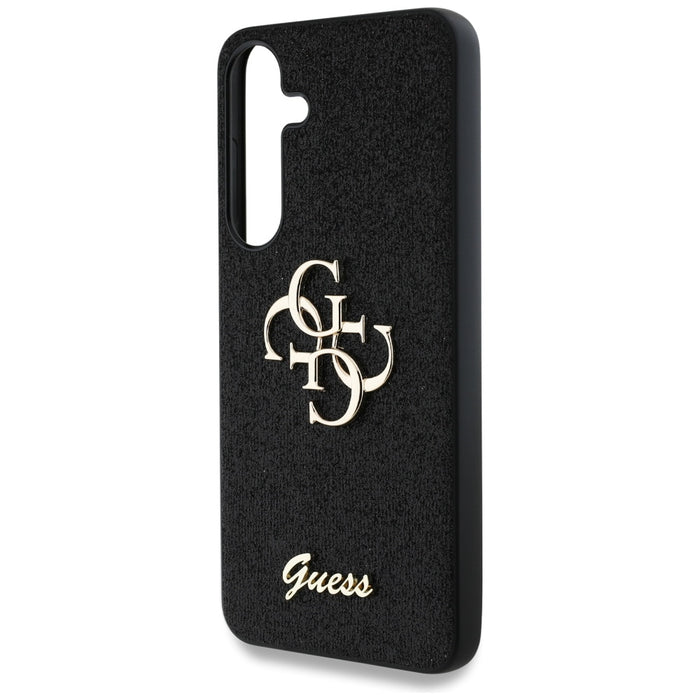 Guess Fixed Glitter Big 4G Metal Logo case for Samsung Galaxy S25 Plus black