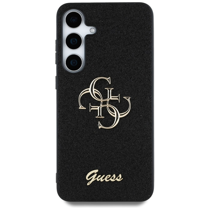 Guess Fixed Glitter Big 4G Metal Logo case for Samsung Galaxy S25 Plus black