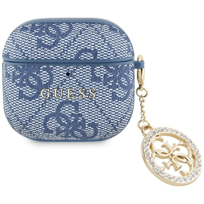 Guess 4G Strass Charm Case for AirPods 4 - Blue