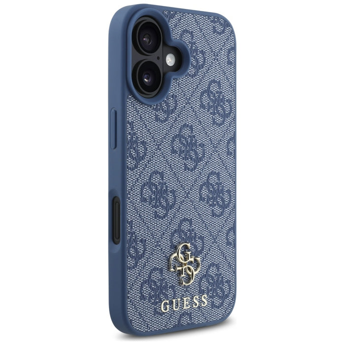 Guess HC PU 4G Small 4G and Classic Case for iPhone 16 MagSafe - Blue