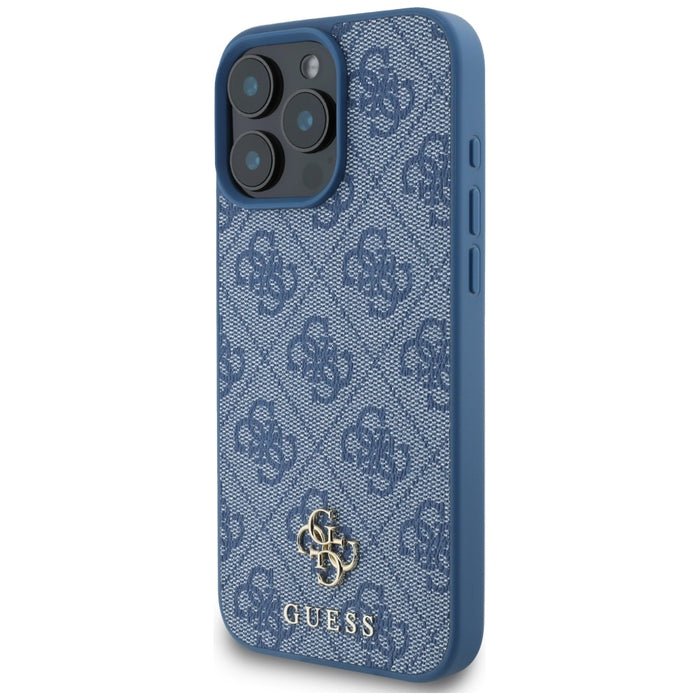 Guess HC PU 4G Small 4G and Classic Case for iPhone 16 Pro Max MagSafe - Blue