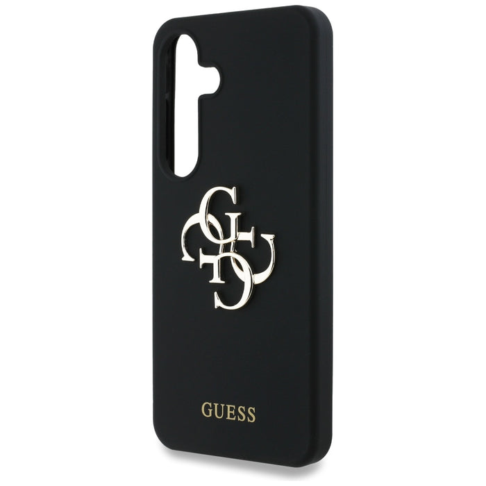 Guess Silicone Big 4G Logo Bottom Script case for Samsung Galaxy S25 - black
