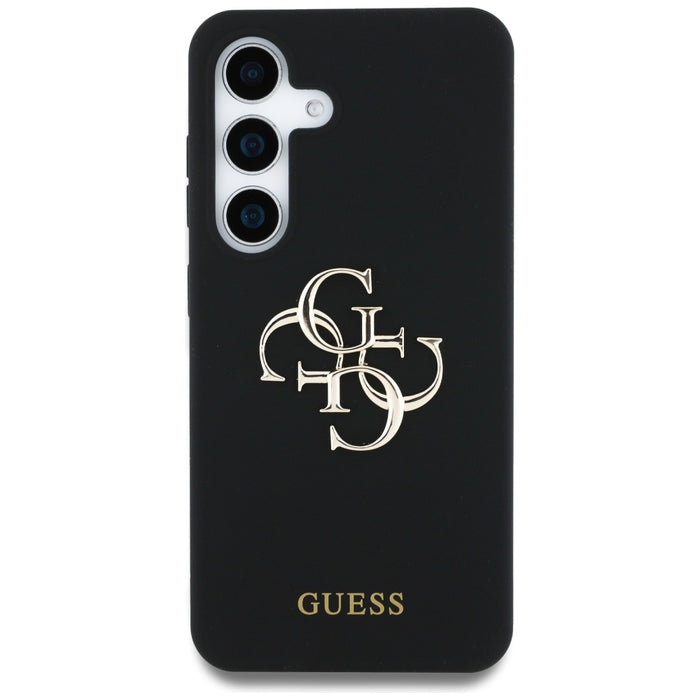 Guess Silicone Big 4G Logo Bottom Script case for Samsung Galaxy S25 - black