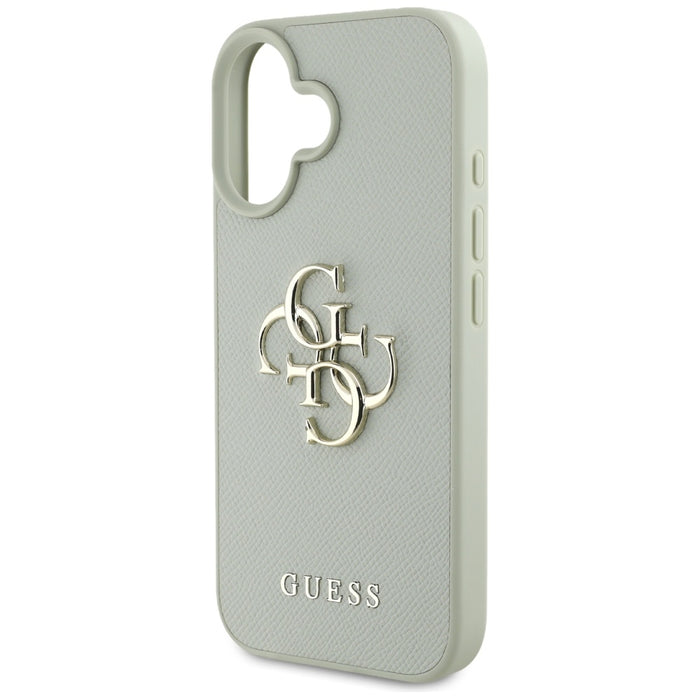 Guess Grained Big 4G Logo Small Classic Logo case for iPhone 16 - green