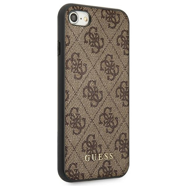 Guess 4G Metal Gold Logo Case for iPhone SE 2022 / 2020 / 7 / 8 - Brown