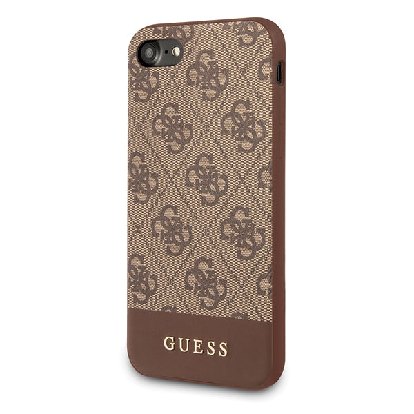 Guess 4G Stripe Collection case for iPhone 7 / 8 / SE 2020 / SE 2022 - brown