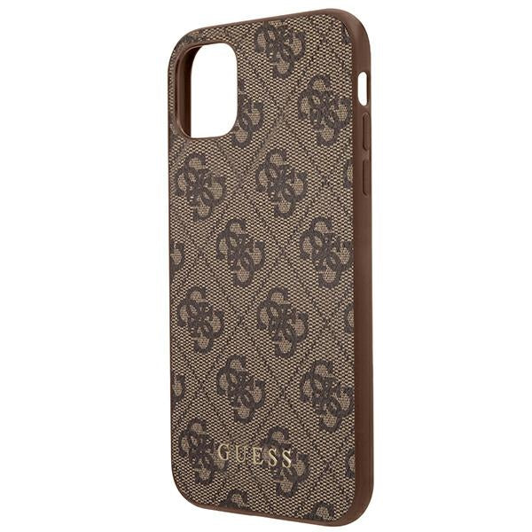Guess 4G Metal Gold Logo Case for iPhone 11 / Xr 6.1" - Brown