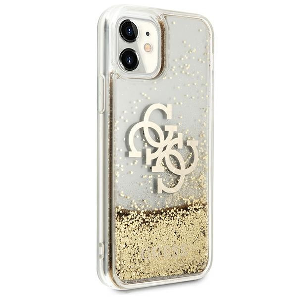 Guess 4G Big Liquid Glitter case for iPhone 11 6.1" / Xr - gold