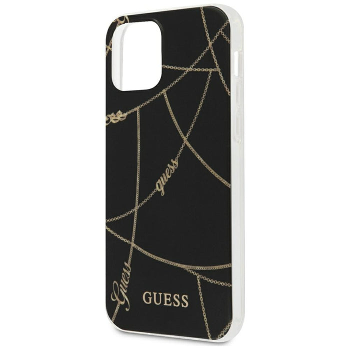 Guess Gold Chain Collection iPhone 12 Pro Max 6.7" Case - Black