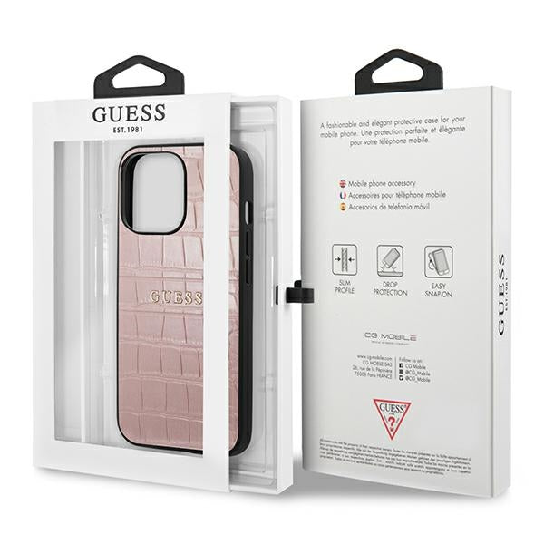 Guess Croco Strap Collection iPhone 13 Pro / 13 6.1" Case - Pink
