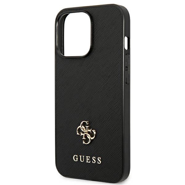 Guess Saffiano 4G Small Metal Logo case for iPhone 13 Pro / 13 6.1" - black