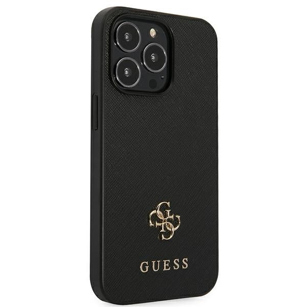 Guess Saffiano 4G Small Metal Logo case for iPhone 13 Pro / 13 6.1" - black
