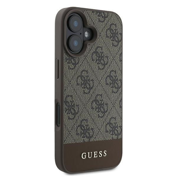 Guess 4G Bottom Stripe Case for iPhone 16 Plus 6.7" - Brown