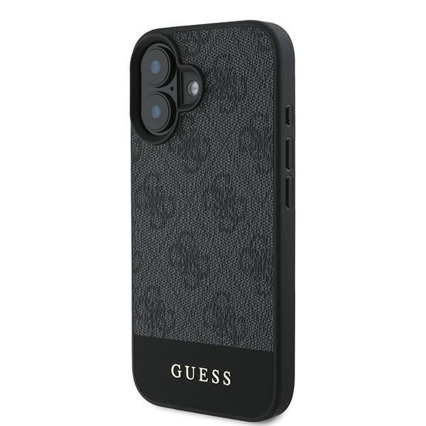 Guess 4G Bottom Stripe Case for iPhone 16 Plus 6.7" - Gray