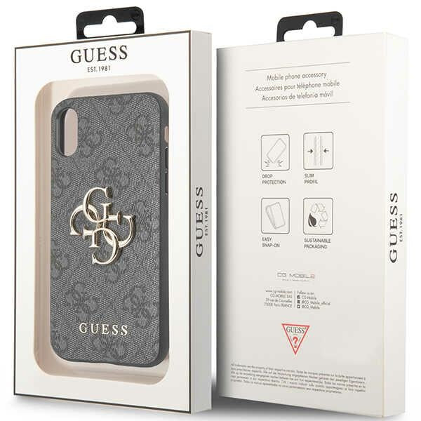 Guess 4G Big Metal Logo iPhone X/XS Case - Gray