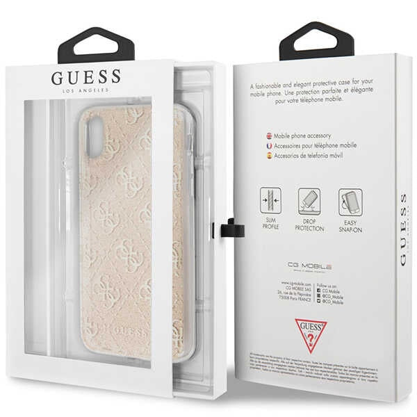 Guess 4G Glitter iPhone X/Xs Case - Gold