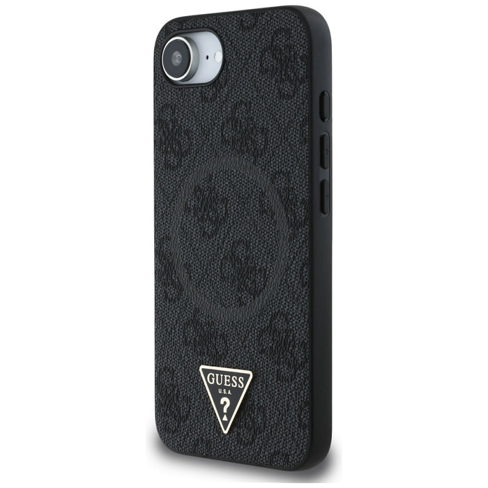 Guess 4G Ring Triangle Logo MagSafe case for iPhone 16e - black