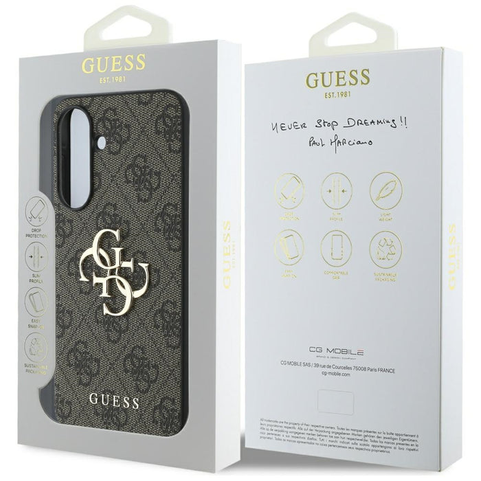 Guess Big 4G Logo Classic Logo Case for Samsung Galaxy A56 - Brown