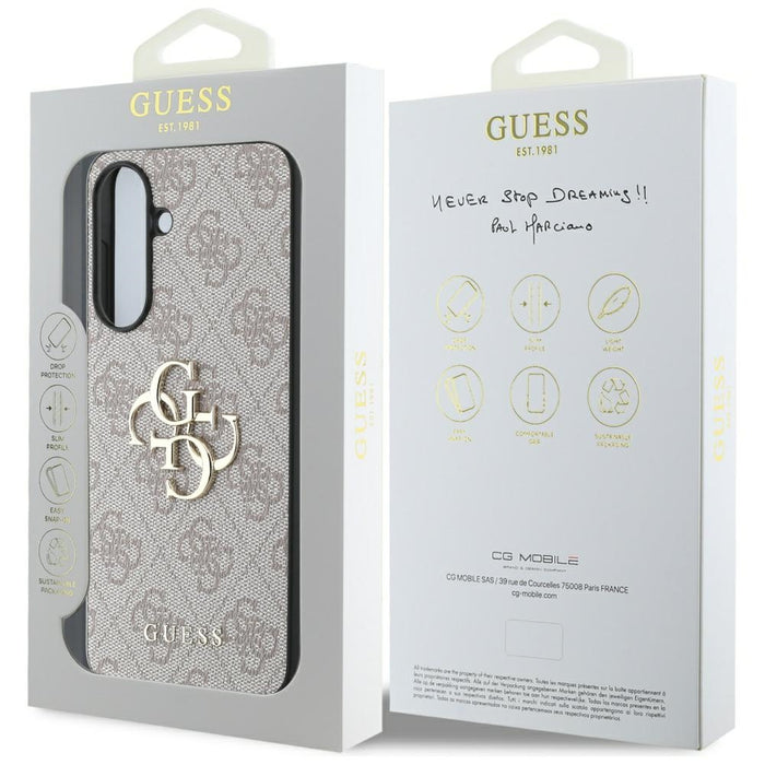 Guess Big 4G Logo Classic Logo Case for Samsung Galaxy A56 - Pink