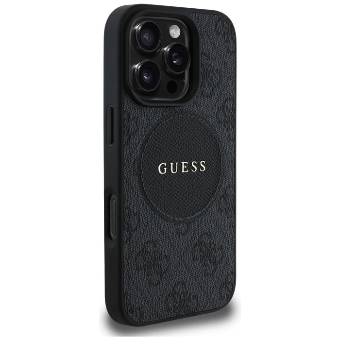 Guess 4G Circle Classic Logo MagSafe case for iPhone 16 Pro Max - black