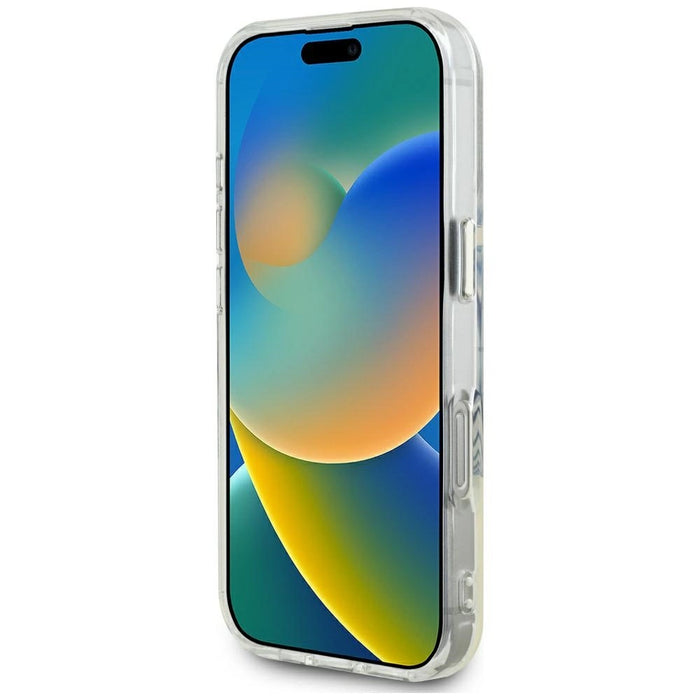 Guess IML Metal Colored Circle Classic Logo MagSafe case for iPhone 16 Pro Max - gray