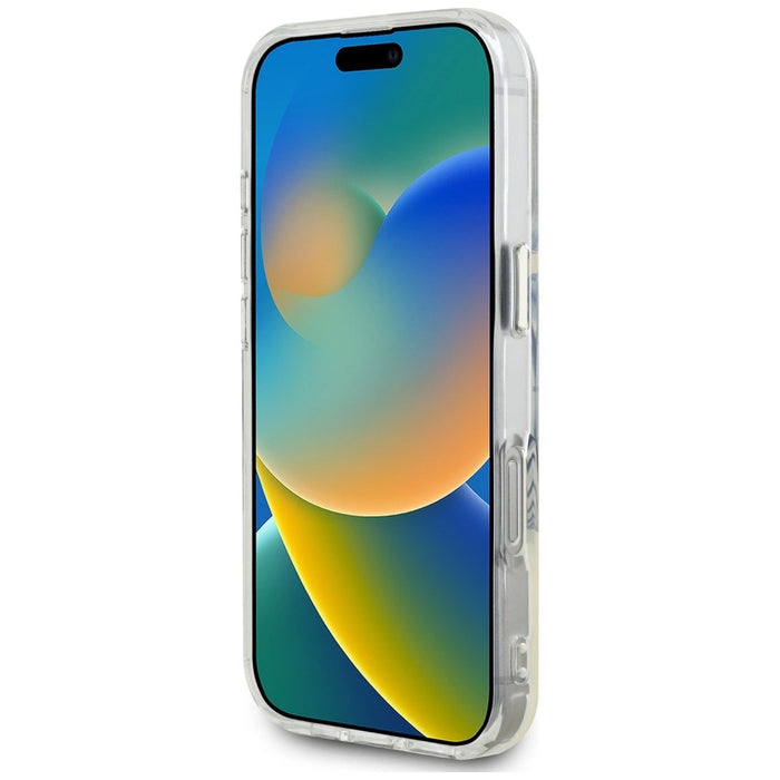 Guess IML Metal Colored Circle Classic Logo MagSafe case for iPhone 16 Pro - gray