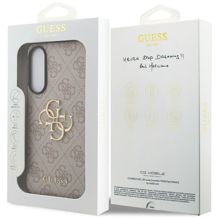 Guess Big 4G Logo Classic Logo Case for Samsung Galaxy S25 Edge - Pink