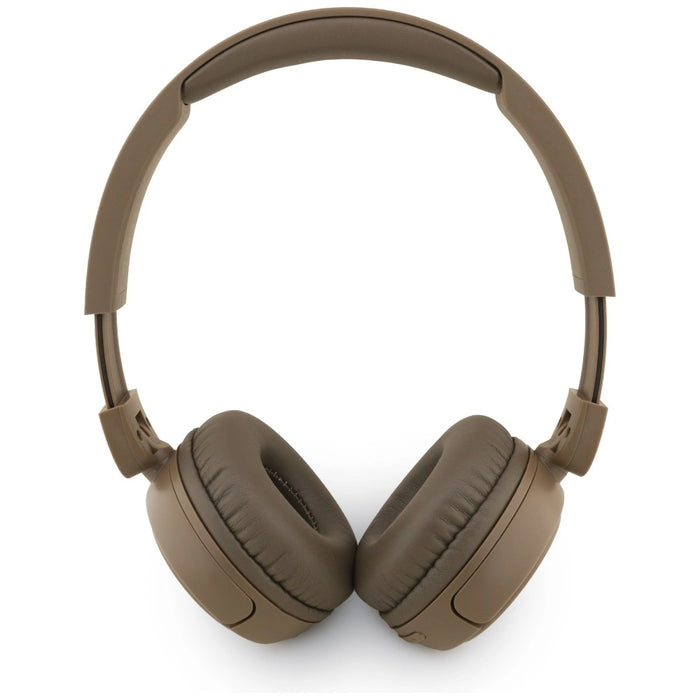 Guess Metal Logo Script Over-Ear Headphones - Brown
