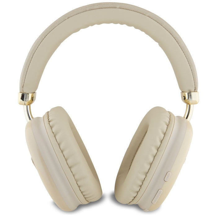Guess Bluetooth 5.3 Metallic Triangle Logo Gold Over-Ear Headphones