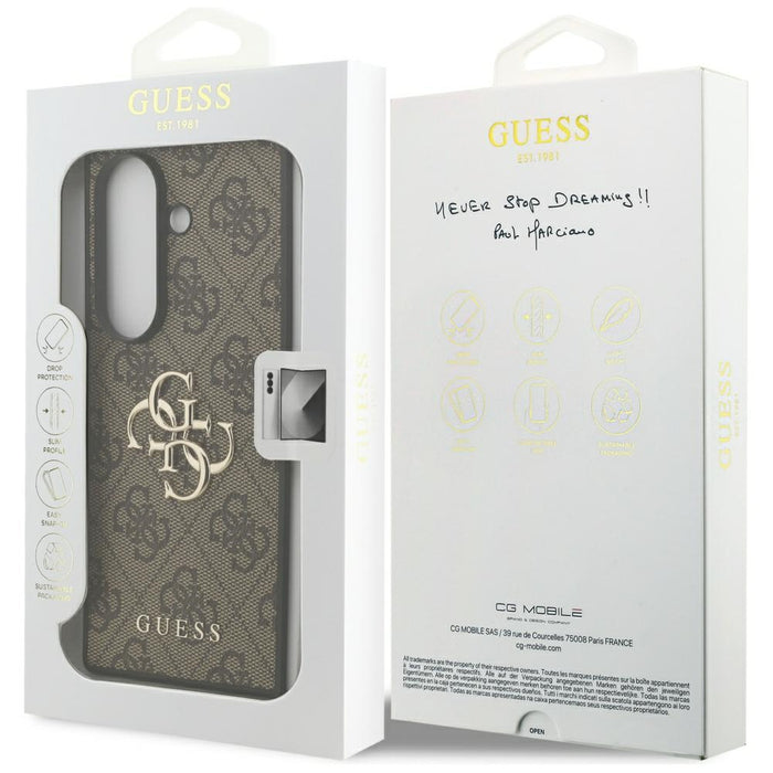 Guess Big 4G Logo Classic Logo Case for Samsung Galaxy Z Fold7 - Brown
