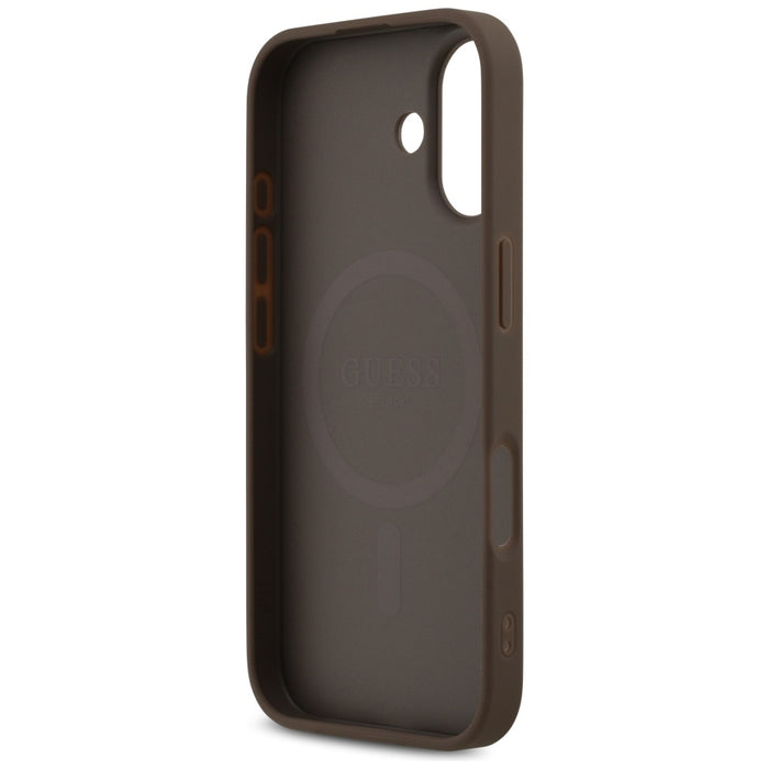 Guess 4G Printed Stripes MagSafe case for iPhone 17 - brown