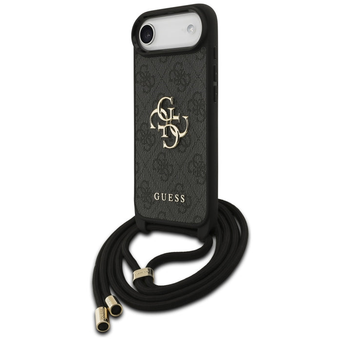 Guess 4G Big Logo Cord Stap Crossbody Case for iPhone Air - Black