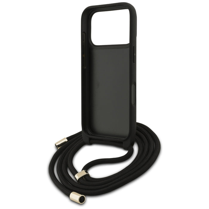 Guess 4G Big Logo Cord Stap Crossbody Case for iPhone 17 Pro - Brown