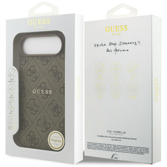 Guess 4G Ring Classic Logo MagSafe Case for iPhone 17 Air - Brown
