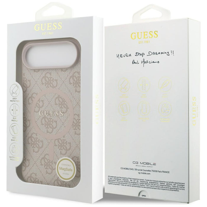 Guess 4G Ring Classic Logo MagSafe Case for iPhone 17 Air - Pink