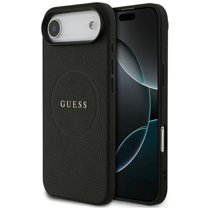 Guess Grained Ring MagSafe case for iPhone 17 Air - black