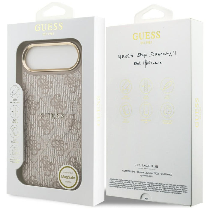 Guess 4G PU Classic Logo MagSafe Case for iPhone 17 Air - Pink
