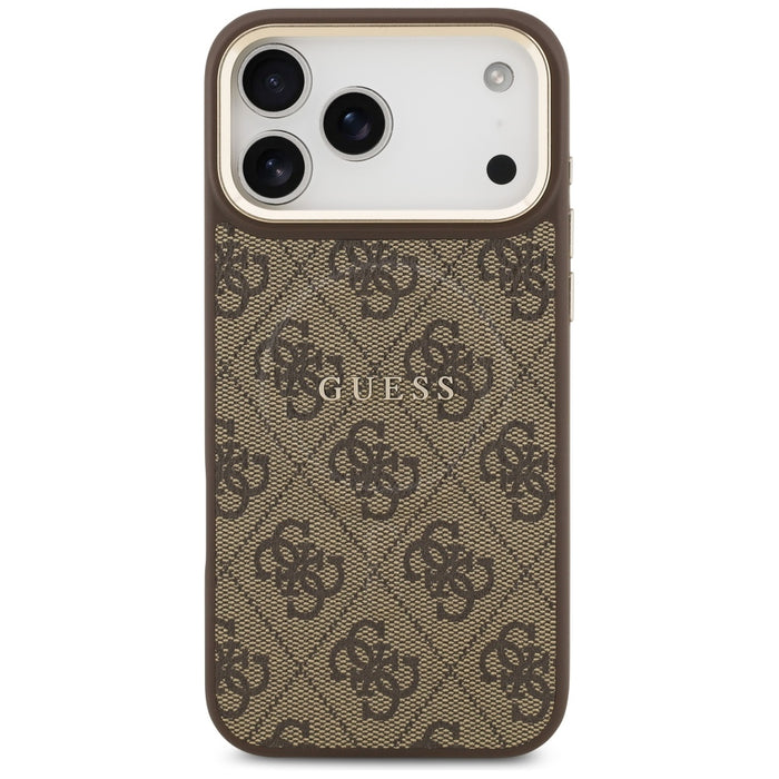 Guess 4G PU Classic Logo MagSafe Case for iPhone 17 Pro Max - Brown
