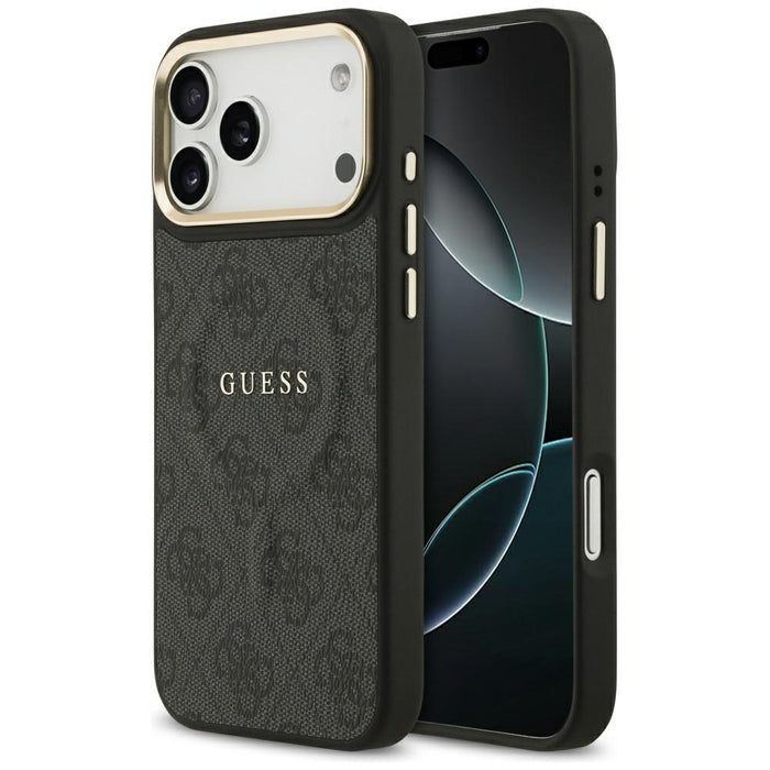 Guess 4G PU Classic Logo MagSafe case for iPhone 17 Pro Max - black