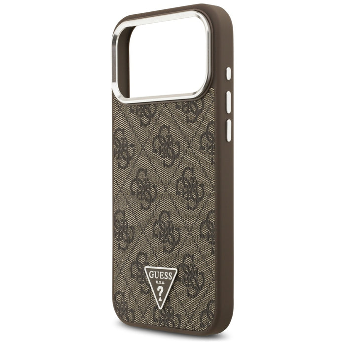 Guess 4G Triangle Logo MagSafe case for iPhone 17 Pro Max - brown