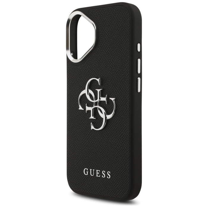 Guess Grained Big 4G Classic Logo case for iPhone 17 - black