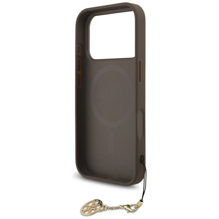 Guess 4G Charms Collection MagSafe case for iPhone 17 Pro - brown