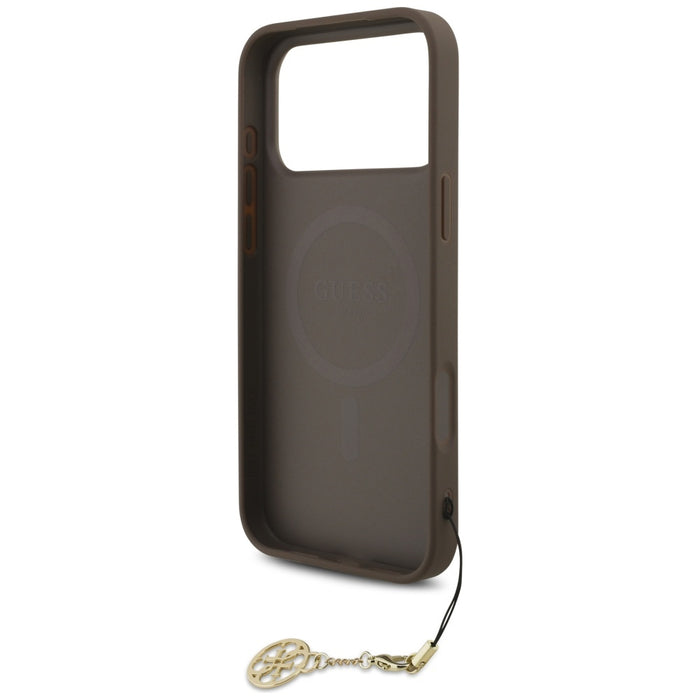 Guess 4G Charms Collection MagSafe case for iPhone 17 Pro Max - brown