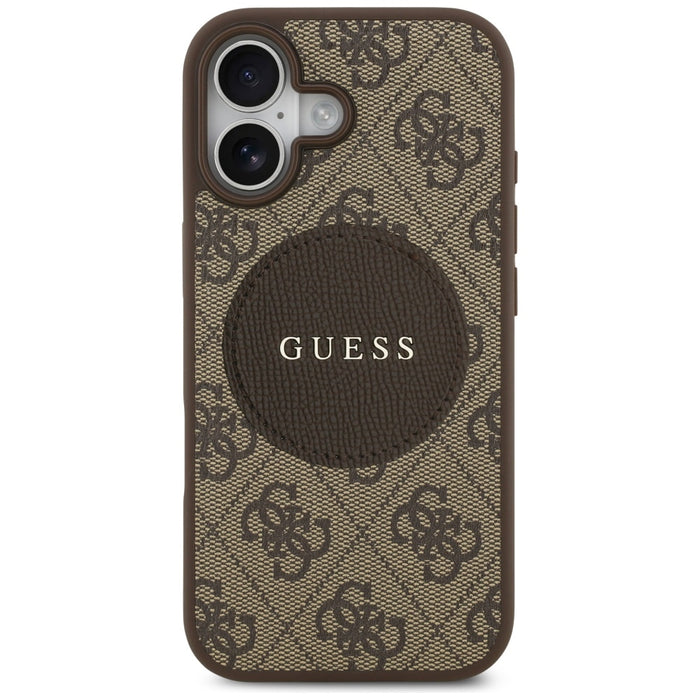 Guess 4G Circle Classic Logo MagSafe case for iPhone 17 - brown