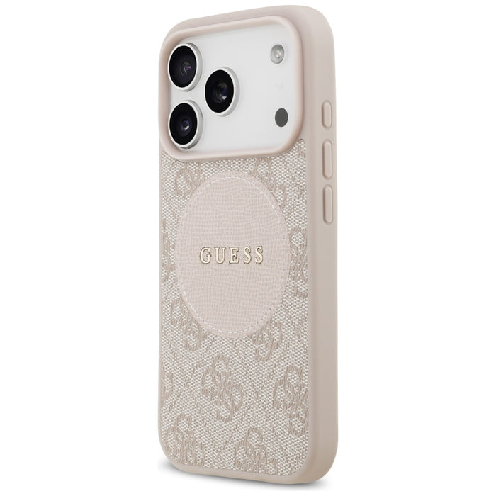 Guess 4G Circle Classic Logo MagSafe Case for iPhone 17 Pro - Pink