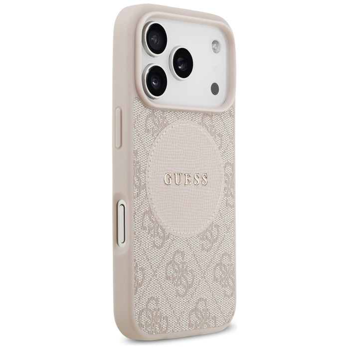 Guess 4G Circle Classic Logo MagSafe Case for iPhone 17 Pro - Pink