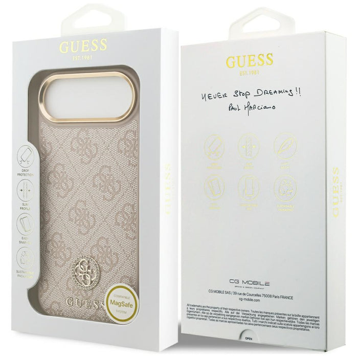 Guess 4G Strass Logo MagSafe Case for iPhone Air - Pink